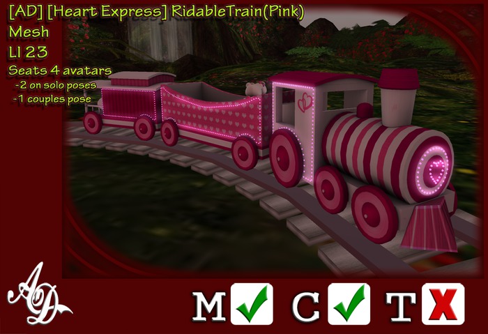 [AD] [Heart Express] RidableTrain(Pink)