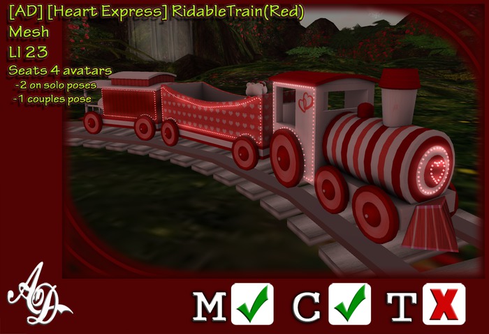 [AD] [Heart Express] RidableTrain(Red)