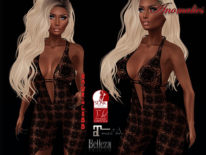 Dress openwork black chic