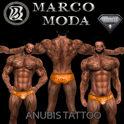 MM ANUBIS BODY TATTOO