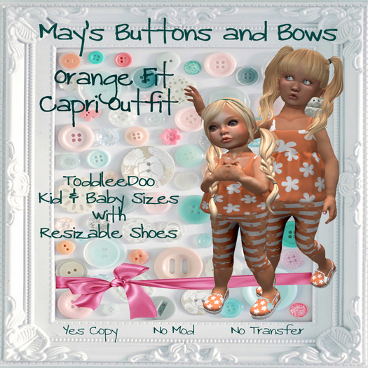 MBB * Orange Fit Capri Outfit (K&B)