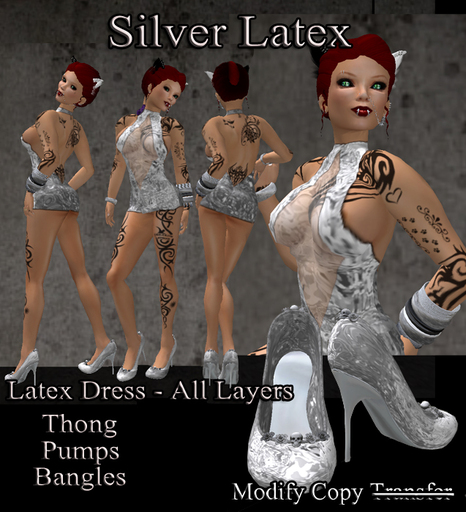 Silver Latex w/Shoes and Bangles