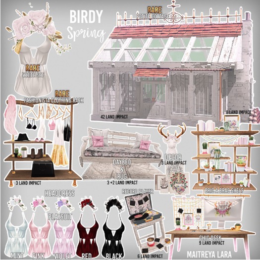 Birdy - Spring - Fashionista Clothing Rack RARE