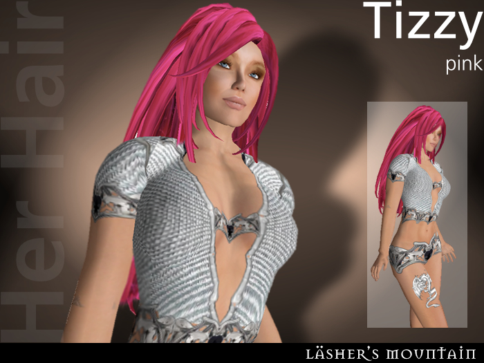 TIZZY Long Full Volume Flexi Bright PINK HAIR