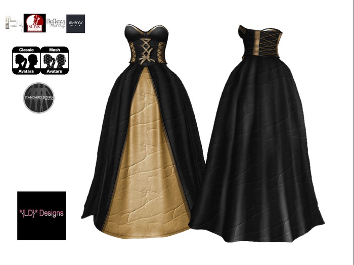 *{LD}* Tisha Gown - Gold