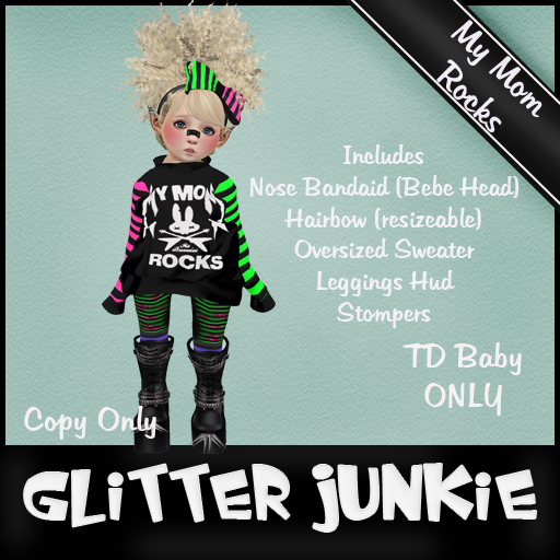 Glitter Junkie - My Mom Rocks (TD Baby)