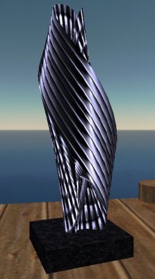 Blue Spiral Sculpture