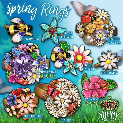 (Yummy) Spring Rings - Gemstone RARE