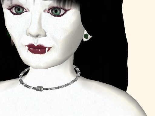 Silver Coiled Choker with one bead
