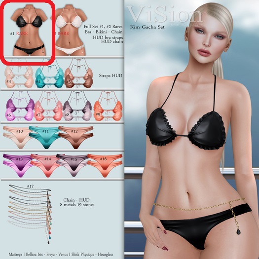 #1 {ViSion) / Kim Set - Black - RARE