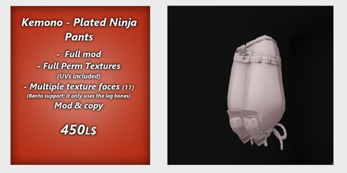 Kemono - Plated Ninja Pants