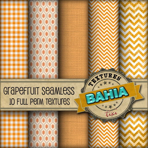 Bahia Tiki- Grapefruit Seamless Textures