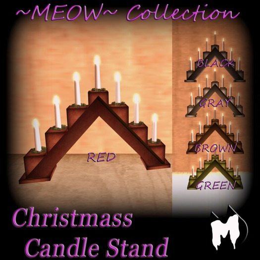 Christmas Candle Stand (GREEN/Trans) ~Meow~ Collection