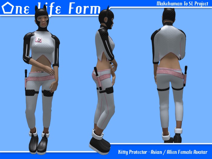 Second Life Marketplace Kitty Protector Retail From Makehuman To Sl Project Complete Avatar With Full Outfit