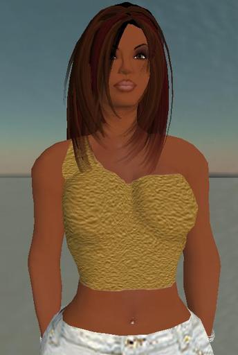 Gold Offshoulder Top
