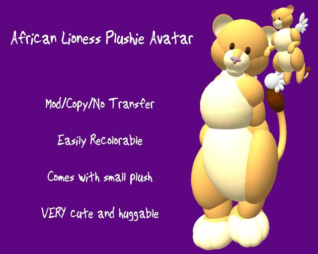 African Lioness Plush Avatar
