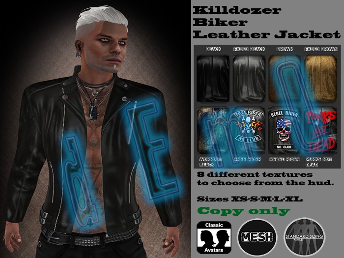 DEMO Killdozer Biker Leather Jacket