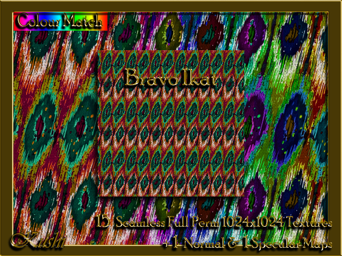 !Kushi! BravoIkat Textures -WEAR TO UNPACK