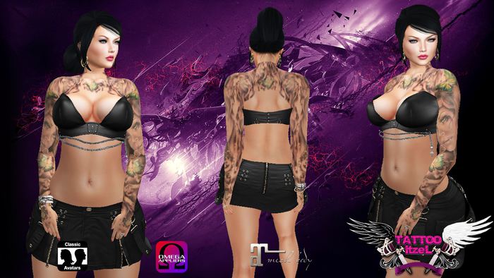 TATTOO Mujer Mariposa Completo