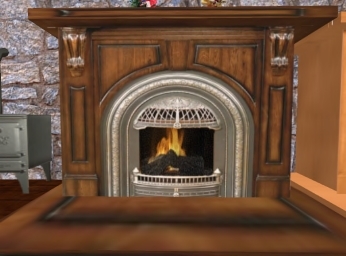 Low Prim Wood Fireplace