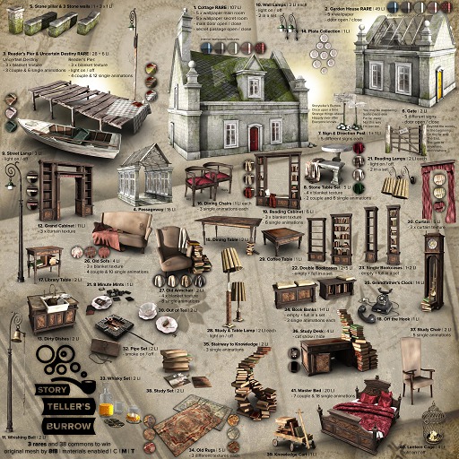 14 - 8f8 - Storyteller's Burrow - Plate Collection BAG