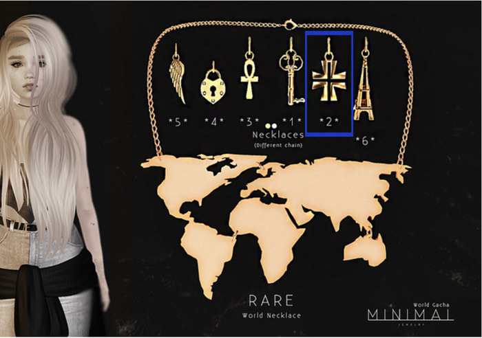 MINIMAL - World Necklace *2* Gold