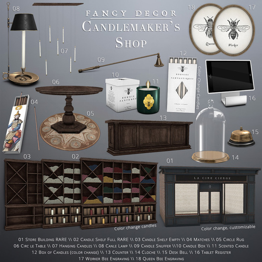 Fancy Decor The Candlemakers Shop - Full Set