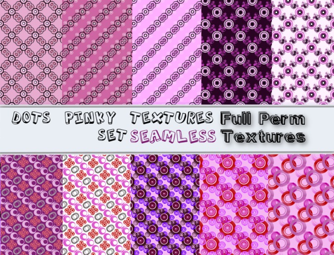 *CD* Dots PINKY Set 02 Texture (Full Perm) Seamless