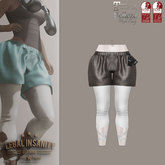 Legal Insanity - Chloe' leggings with brown shorts