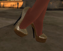 P097 PATRIOT pumps gold glitter