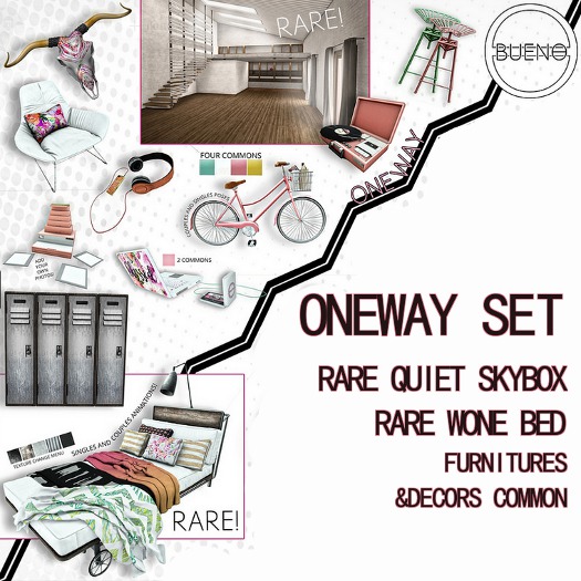 BUENO- One Way Set *2 Rare* Building/Furniture/Decor*