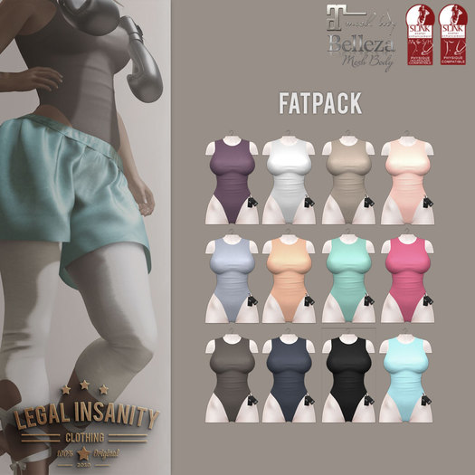 Legal Insanity - Chloe' bodysuit FATPACK