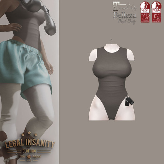 Legal Insanity - Chloe' brown bodysuit