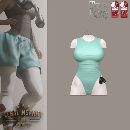 Legal Insanity - Chloe' mint bodysuit