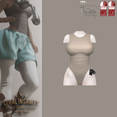 Legal Insanity - Chloe' tan bodysuit