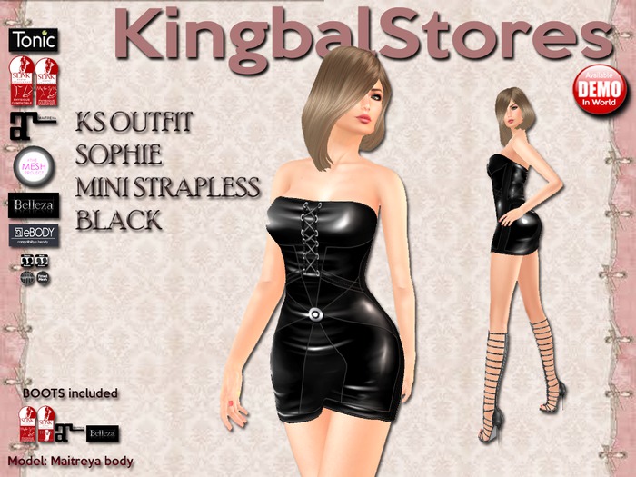 150 KS OUTFIT SOPHIE MINI STRAPLESS BLACK