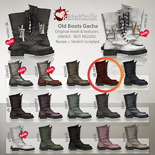 *katat0nik* (dk red) Old Boots