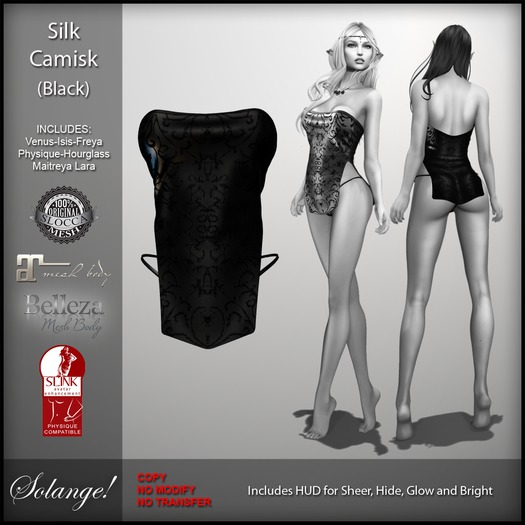 Solange! - Silk Camisk - BLACK