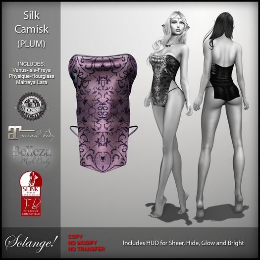 Solange! - Silk Camisk - PLUM