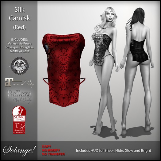 Solange! - Silk Camisk - RED