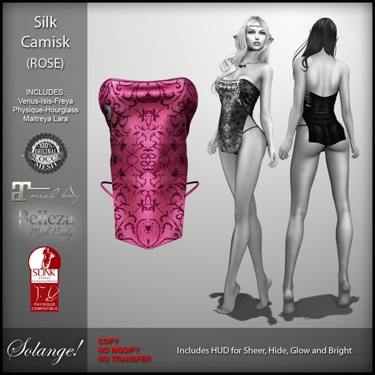 Solange! - Silk Camisk - ROSE