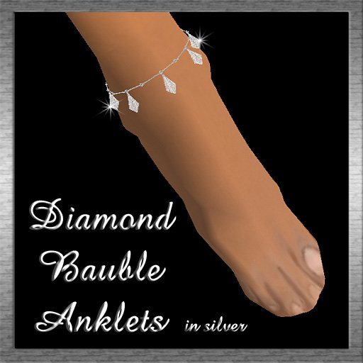 Dex's Diamond Bauble Anklets In Silver