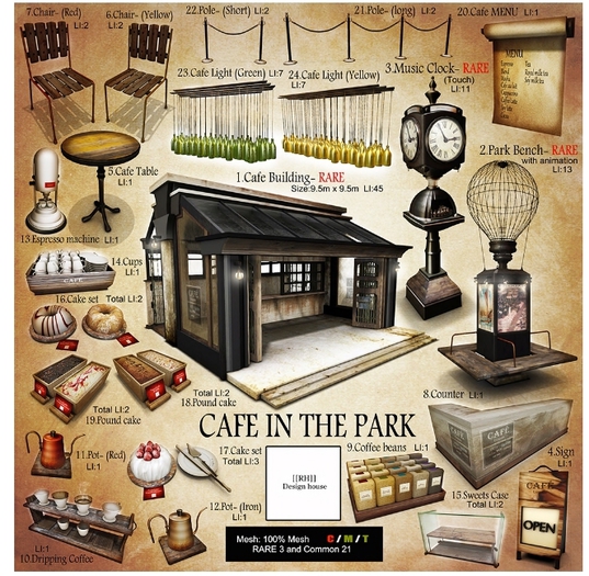 16 [[RH]] CAFE IN THE PARK -Marble cake- BRAND NEW ARCADE GACHA MARCH 2017 Limited Qty!