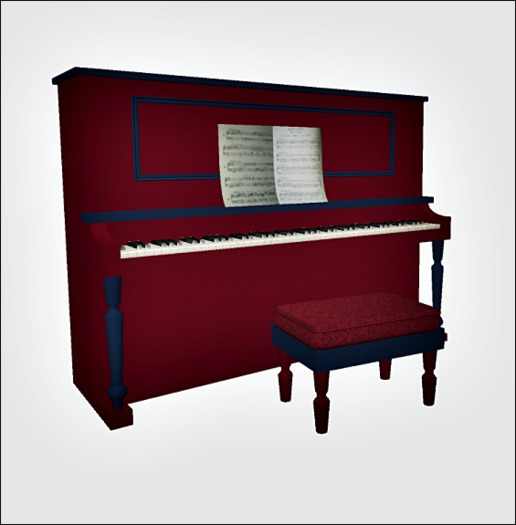 VC - Klavier3 Piano rotblau