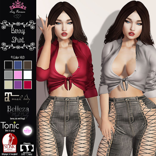 **Sexy Princess** Berry Shirt Fatpack
