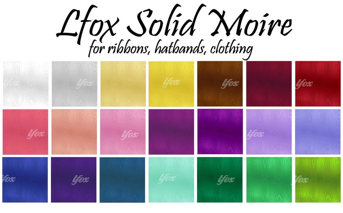 lfox Solid Satin Moire