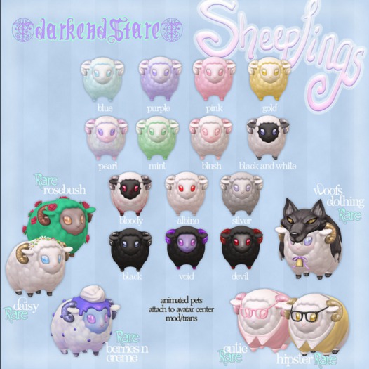 darkendStare. sheeplings [daisy] RARE