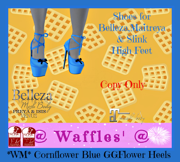 *WM* Cornflower Blue GGFlower Heels