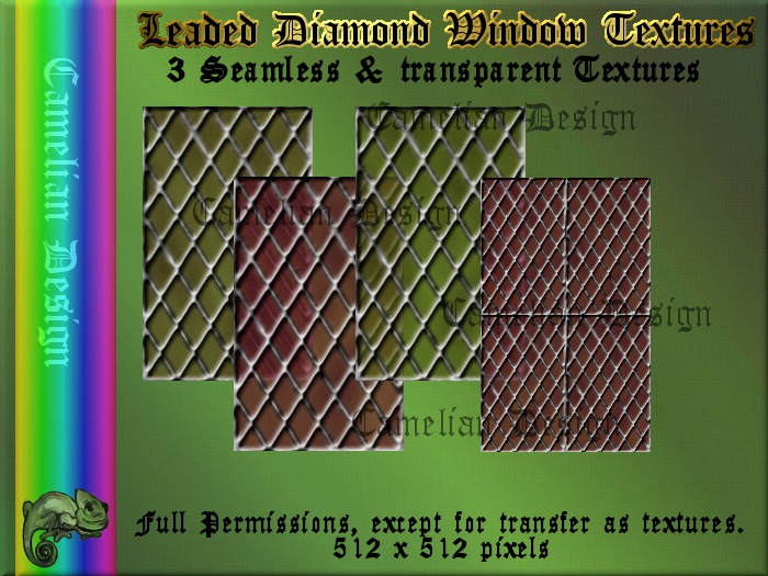 Diamond Leaded WIndow Textures