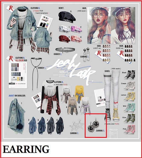 `M.BIRDIE / Leah look-Earring3